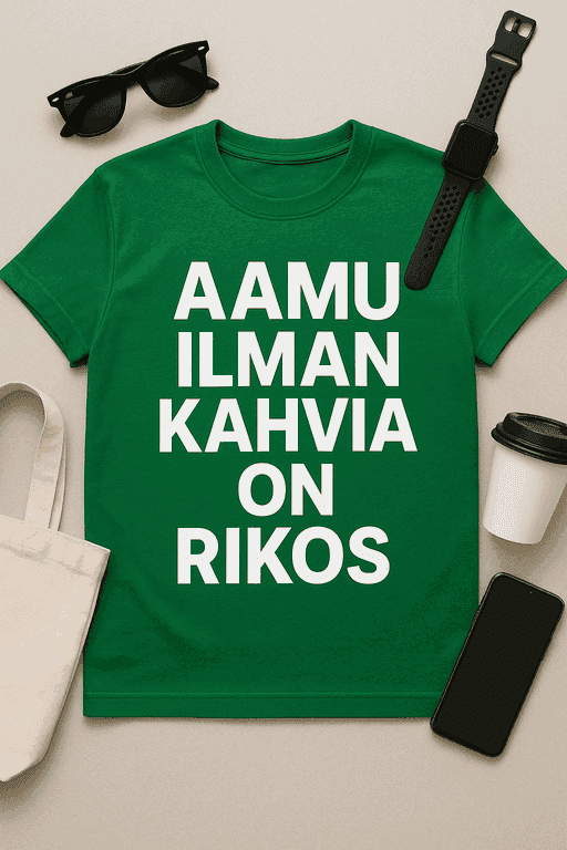 Aamu ilman kahvia on rikos - T-paita