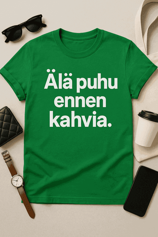 Älä puhu ennen kahvia - T-paita