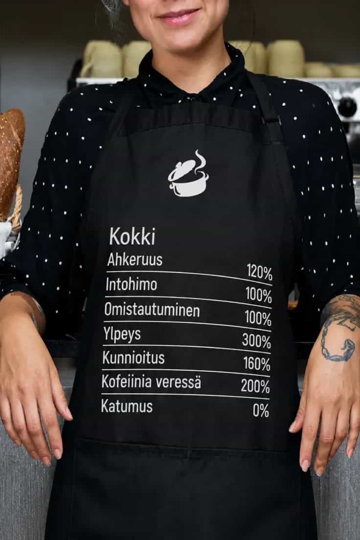 Esiliina Ahkera kokki – Kokki Ahkeruus 120%