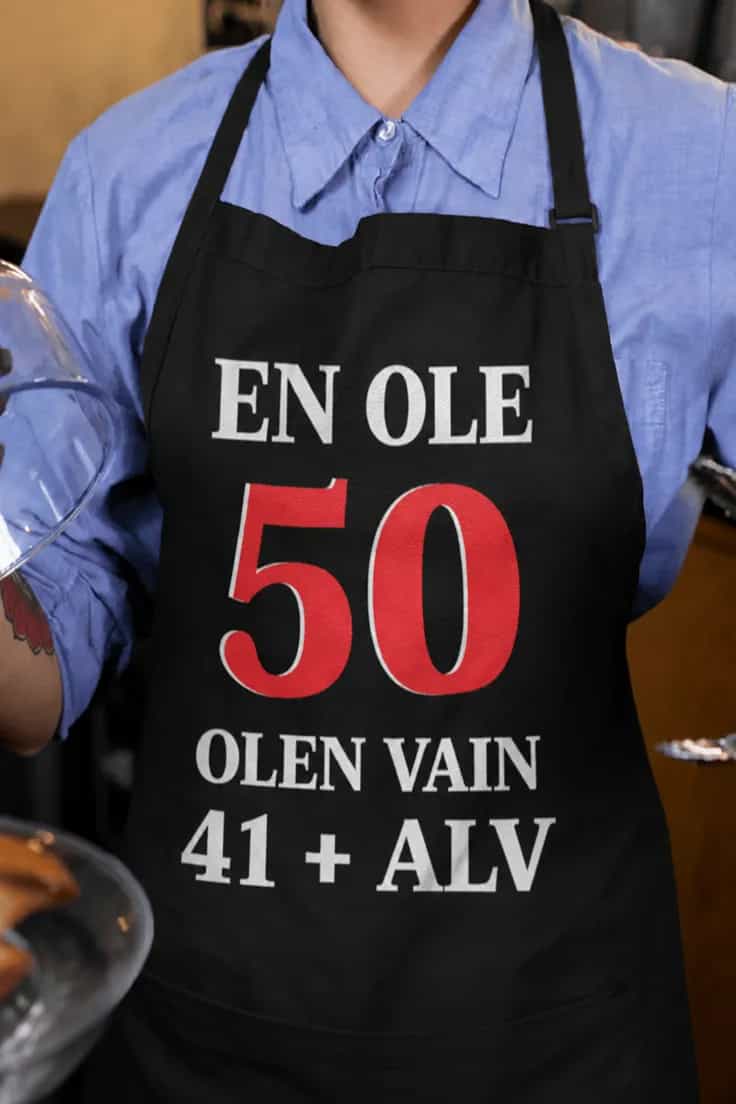Esiliina En ole 50 – EN OLE 50 OLEN VAIN 41 + ALV