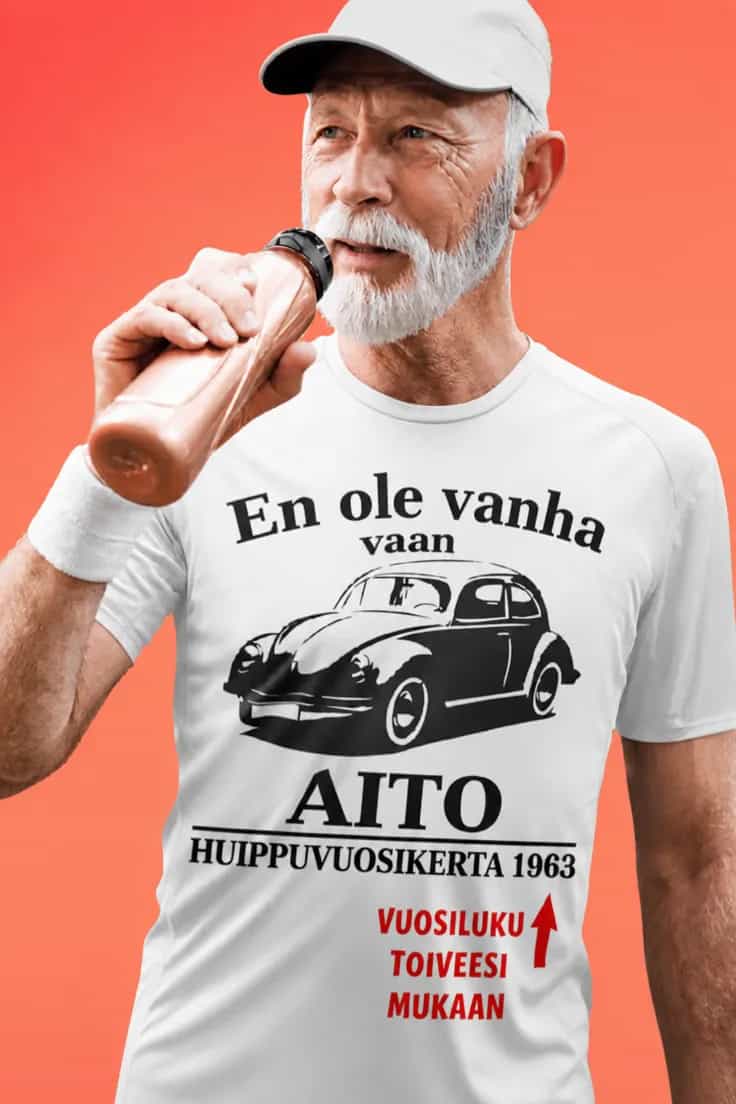 Hauska t-paita En ole vanha valitsemallasi vuodella