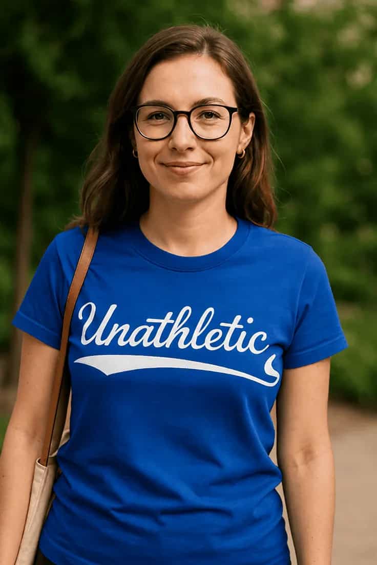 Hauska t-paita Epäurheilullinen – Unathletic
