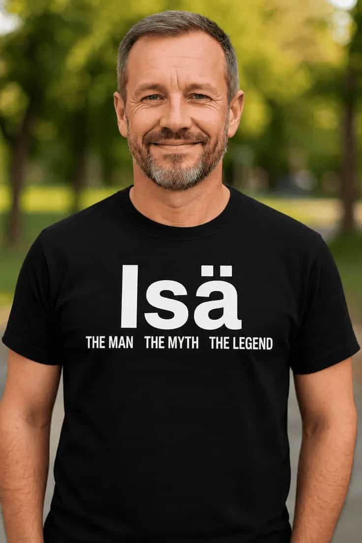 Hauska t-paita Isä legenda – Isä THE MAN