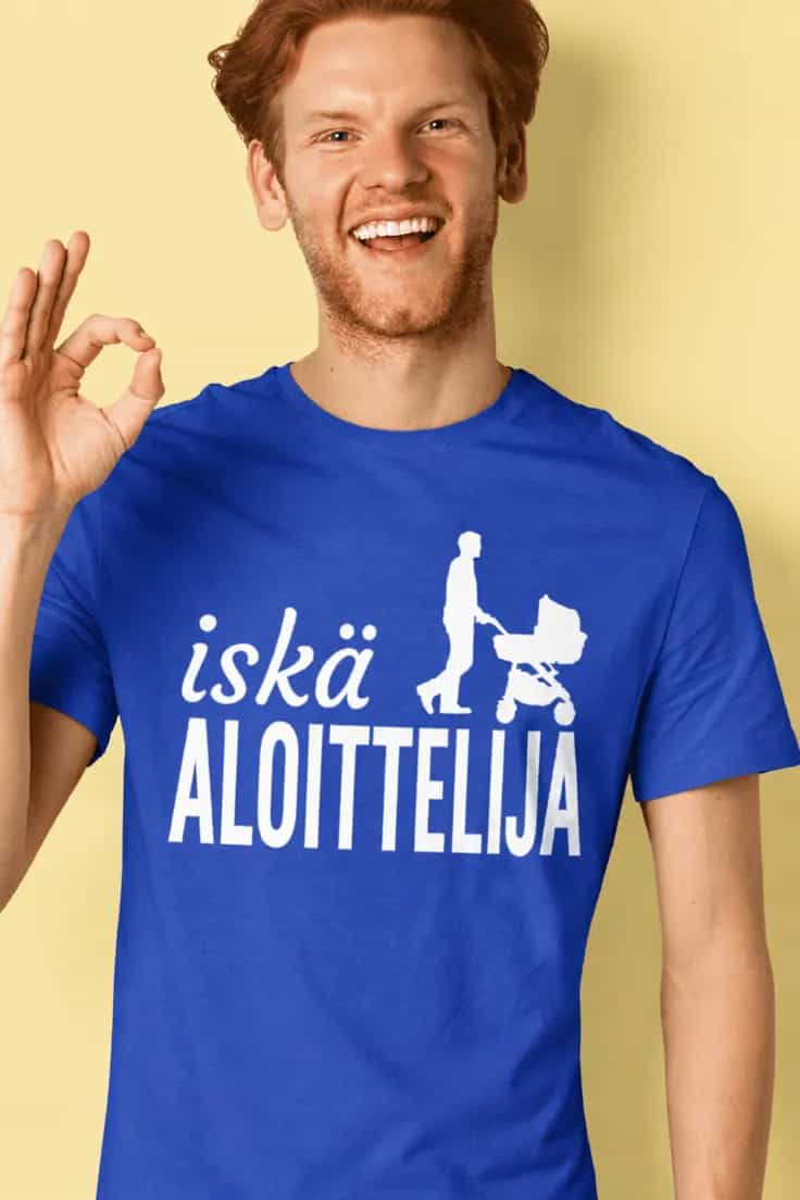 Hauska t-paita Iskä aloittelija – iskä ALOITTELIJA