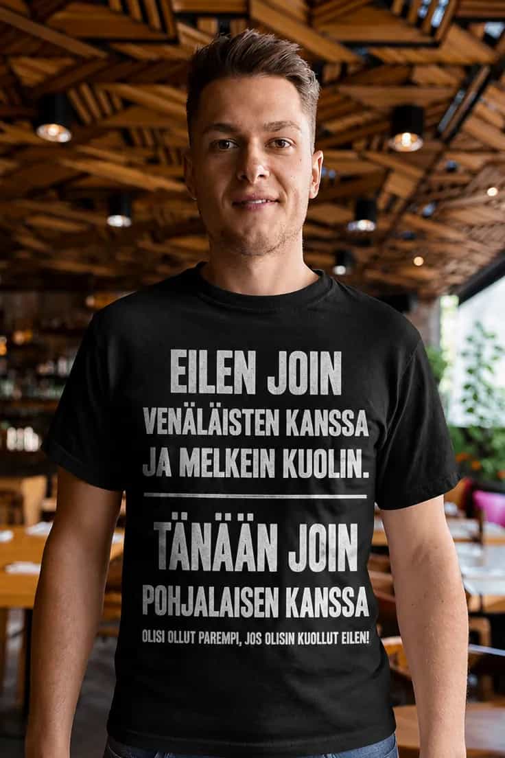 Hauska t-paita Juon juon juon – EILEN JOIN