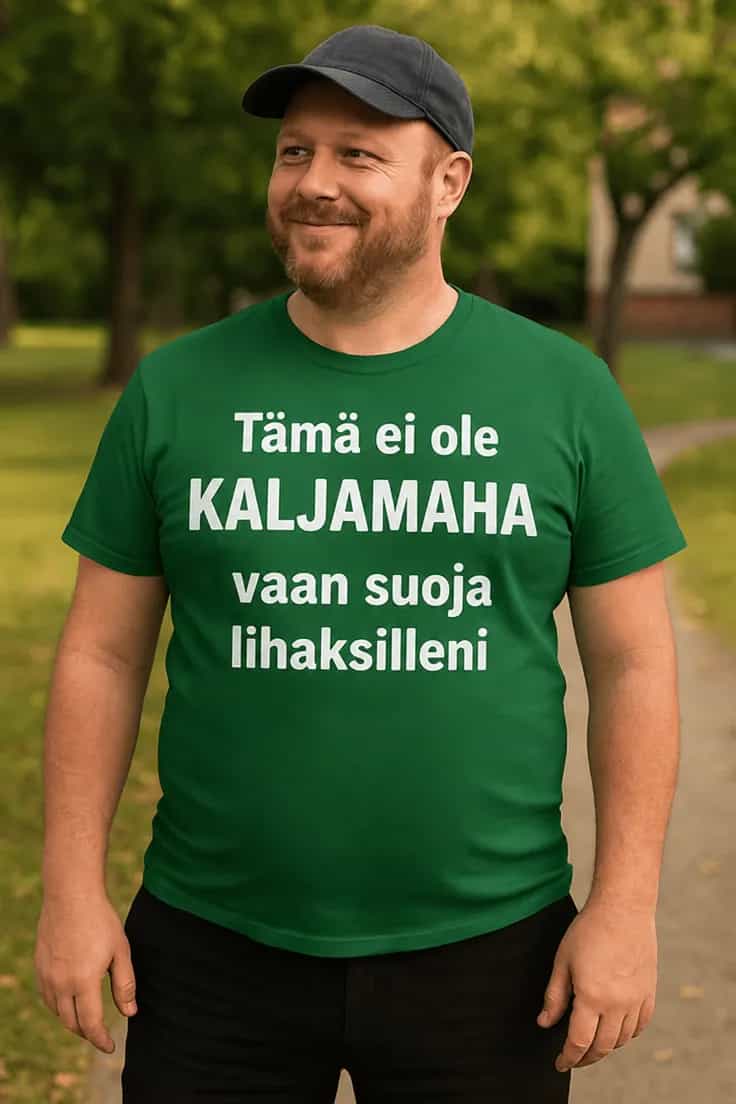Hauska t-paita Kaljamahan suoja – Tämä ei ole