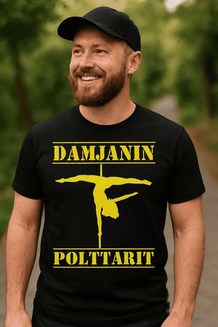 Hauska t-paita Polttarit nimellä – DAMJANIN POLTTARIT