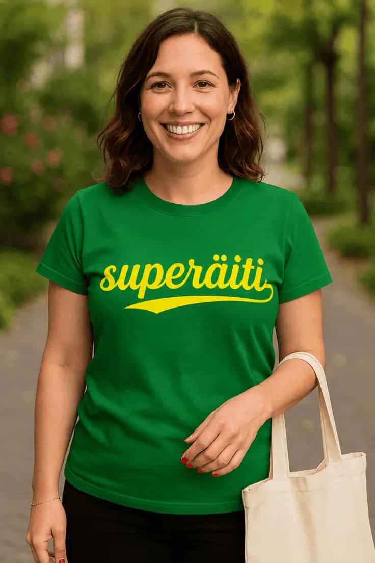 Hauska t-paita Superäiti – superäiti