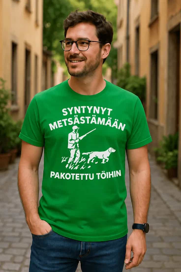 Hauska t-paita Syntynyt metsästämään hirviä