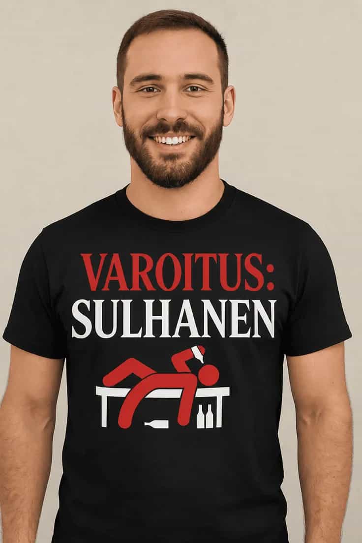 Hauska t-paita Varoitus sulhanen | VAROITUS: