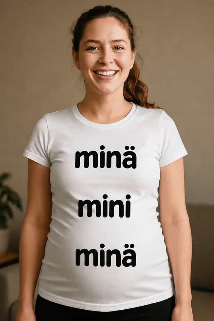 Äitiys t-paita Minä mini minä | minä mini minä