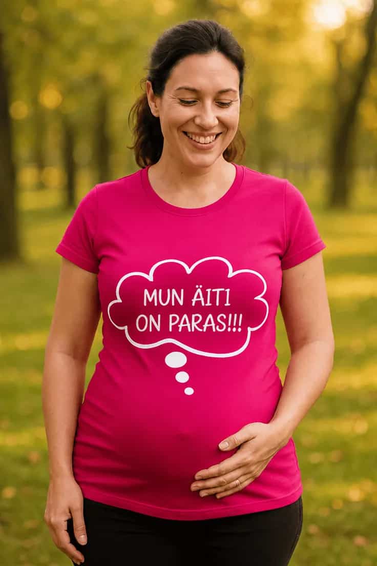 Äitiys t-paita Mun äiti on paras - MUN ÄITI ON PARAS!!!