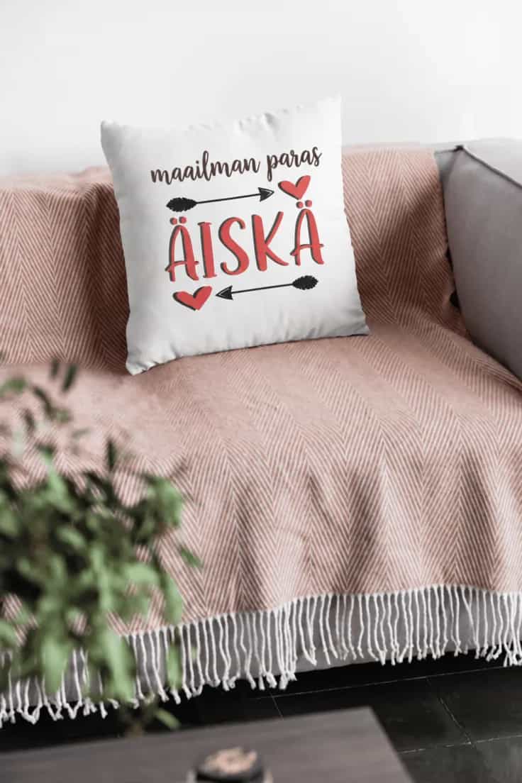 Koristetyyny Maailman paras äiti – maailman paras ÄISKÄ