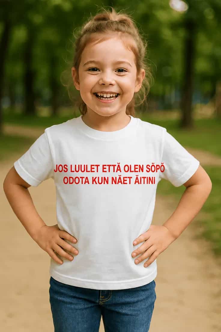 Lasten t-paita Söpö kuin äiti