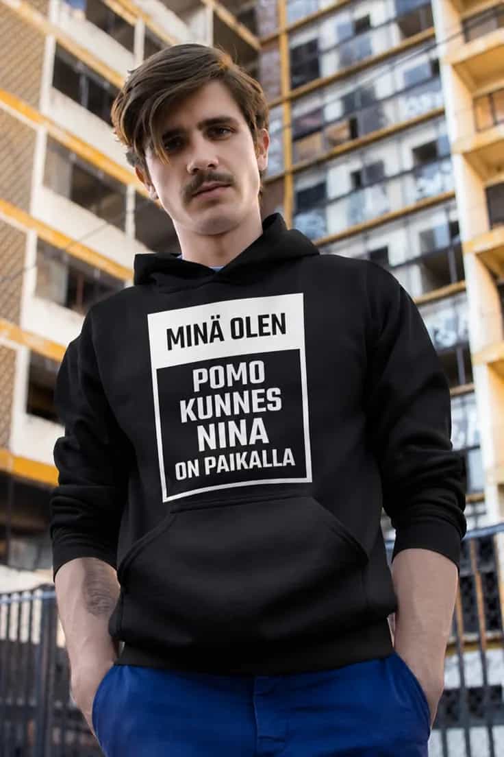 Villapaita Olen pomo nimellä – MINÄ OLEN POMO