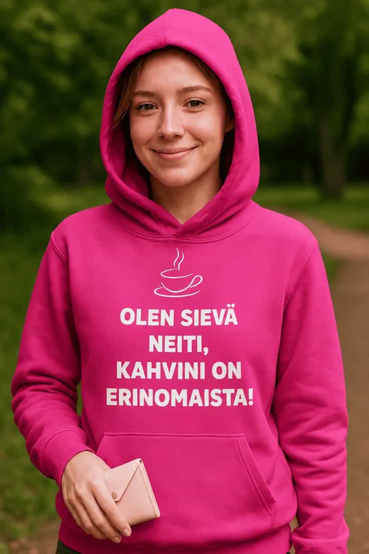 Villapaita Sievä neiti ja kahvi – OLEN SIEVÄ