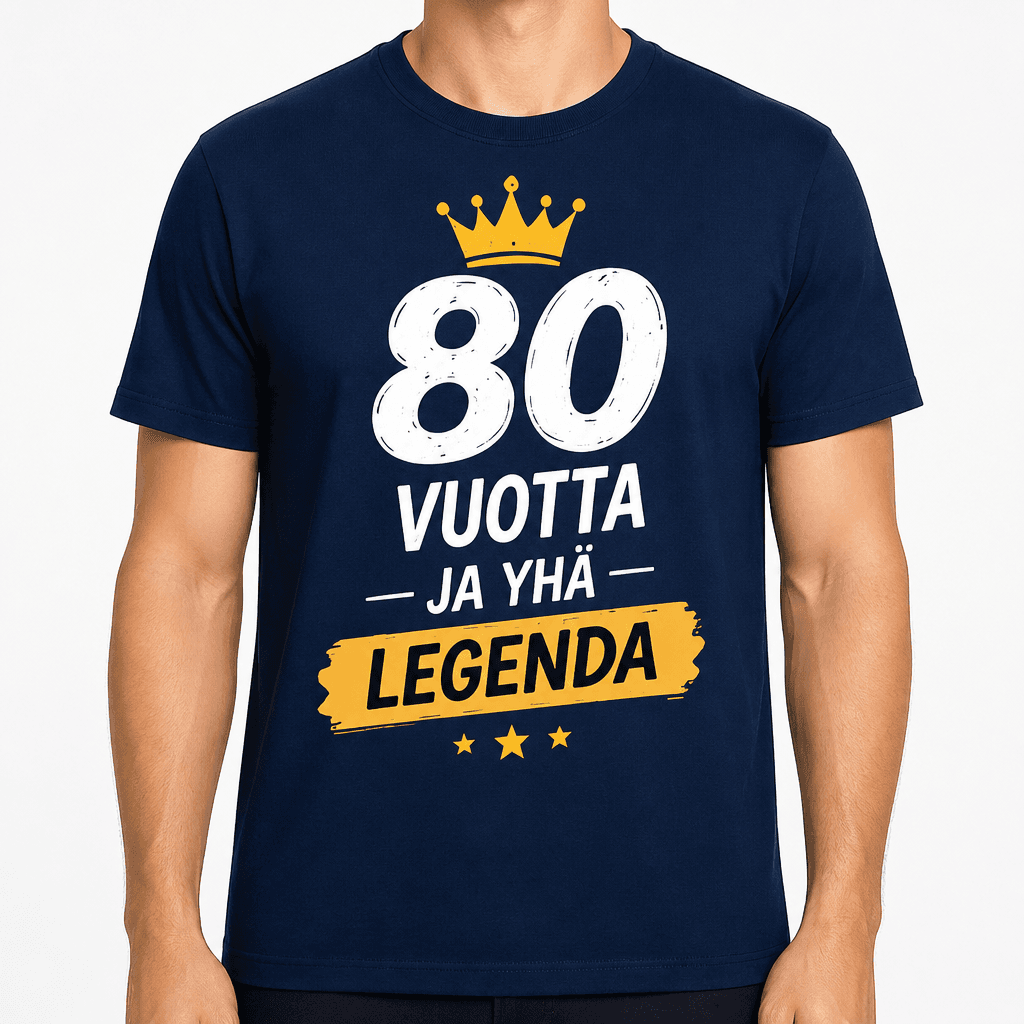 T-paita 80-vuotiaalle – 80 vuotta ja yhä legenda