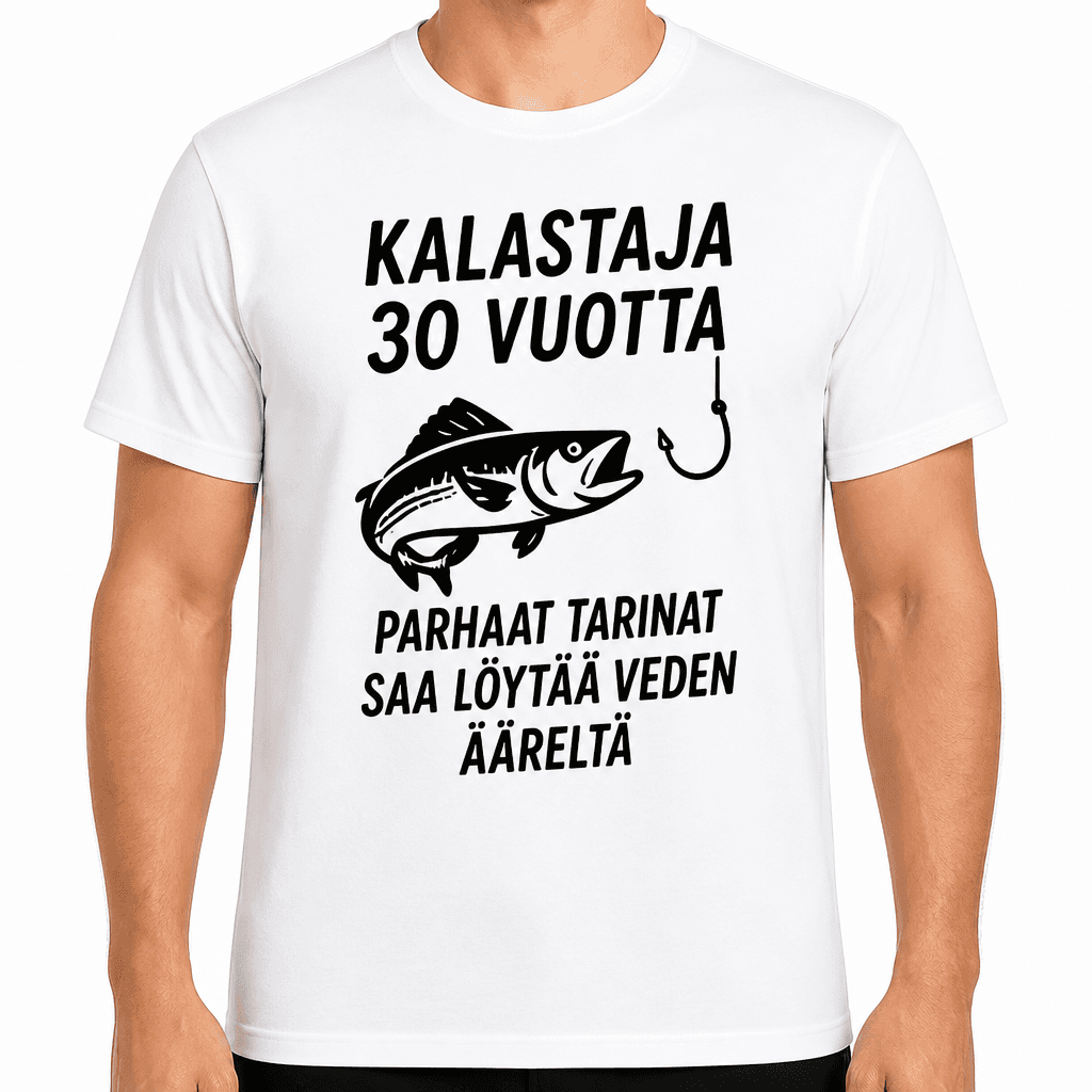 T-paita 30-vuotiaalle – Kalastaja 30 vuotta
