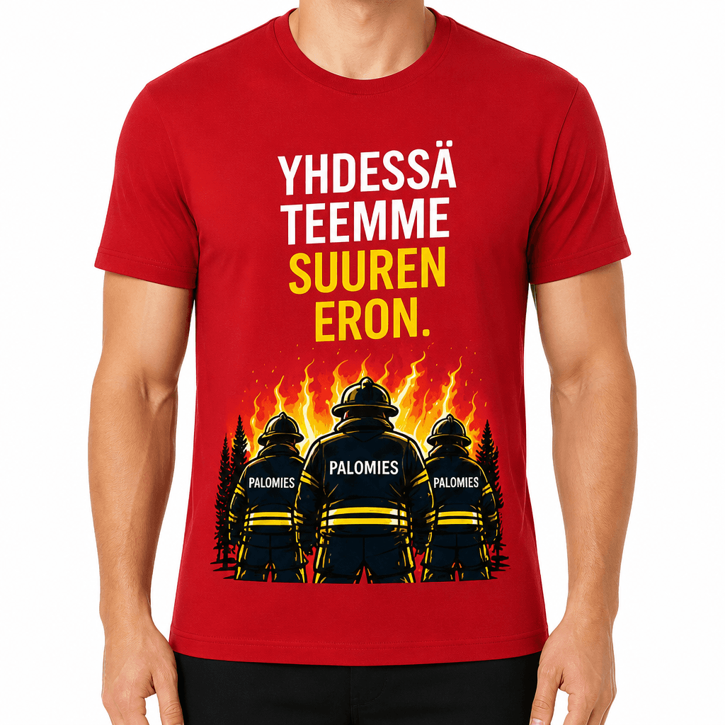 Palomies T-paita – Yhdessä teemme suuren eron.