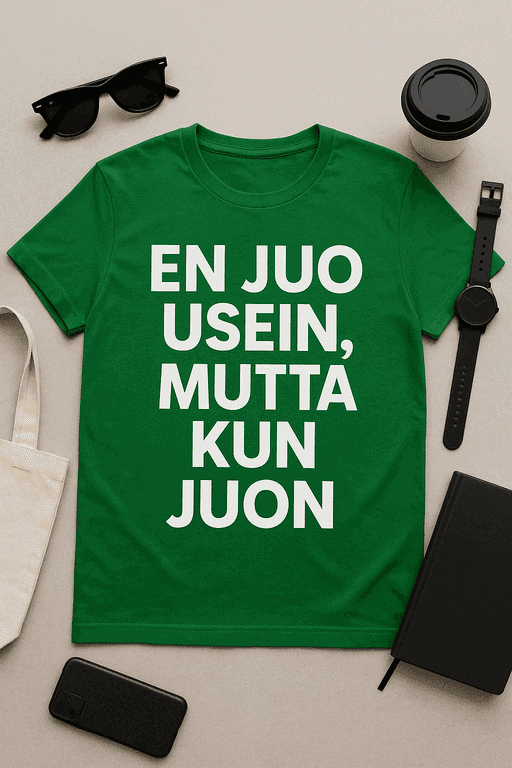 En juo usein, mutta kun juon - T-paita