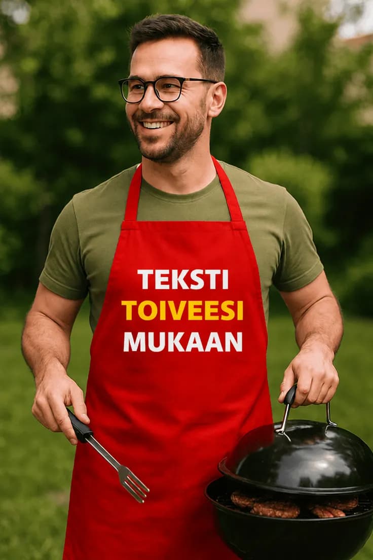 Esiliina omalla tekstillä – TEKSTI TOIVEESI MUKAAN