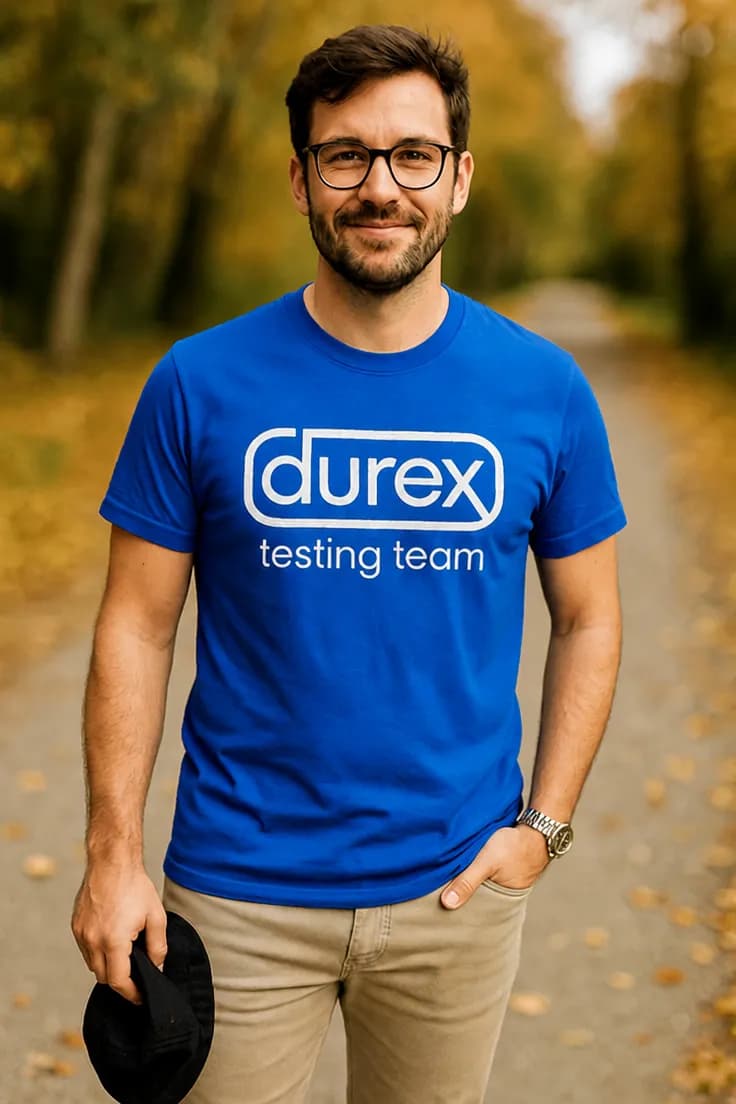 Hauska t-paita Durex testiryhmä – (durex) testing team