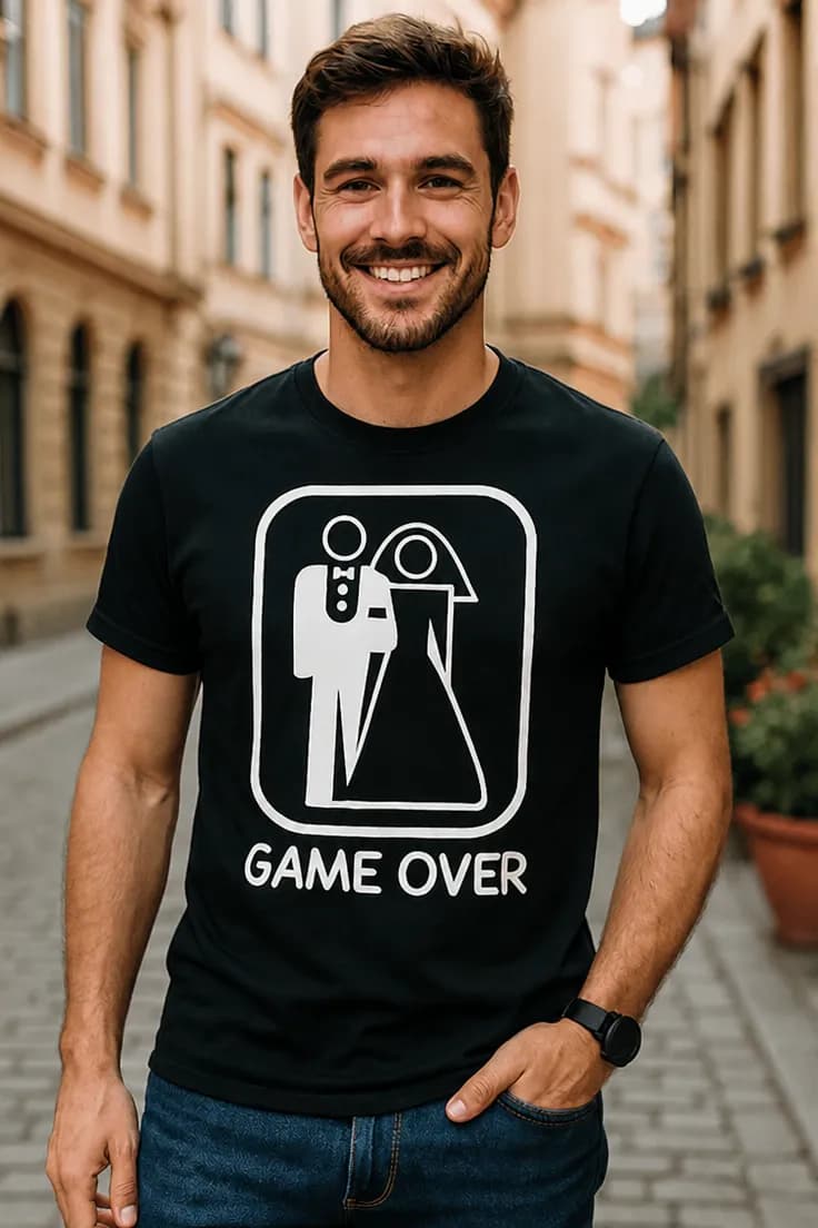 Hauska t-paita Game over – GAME OVER