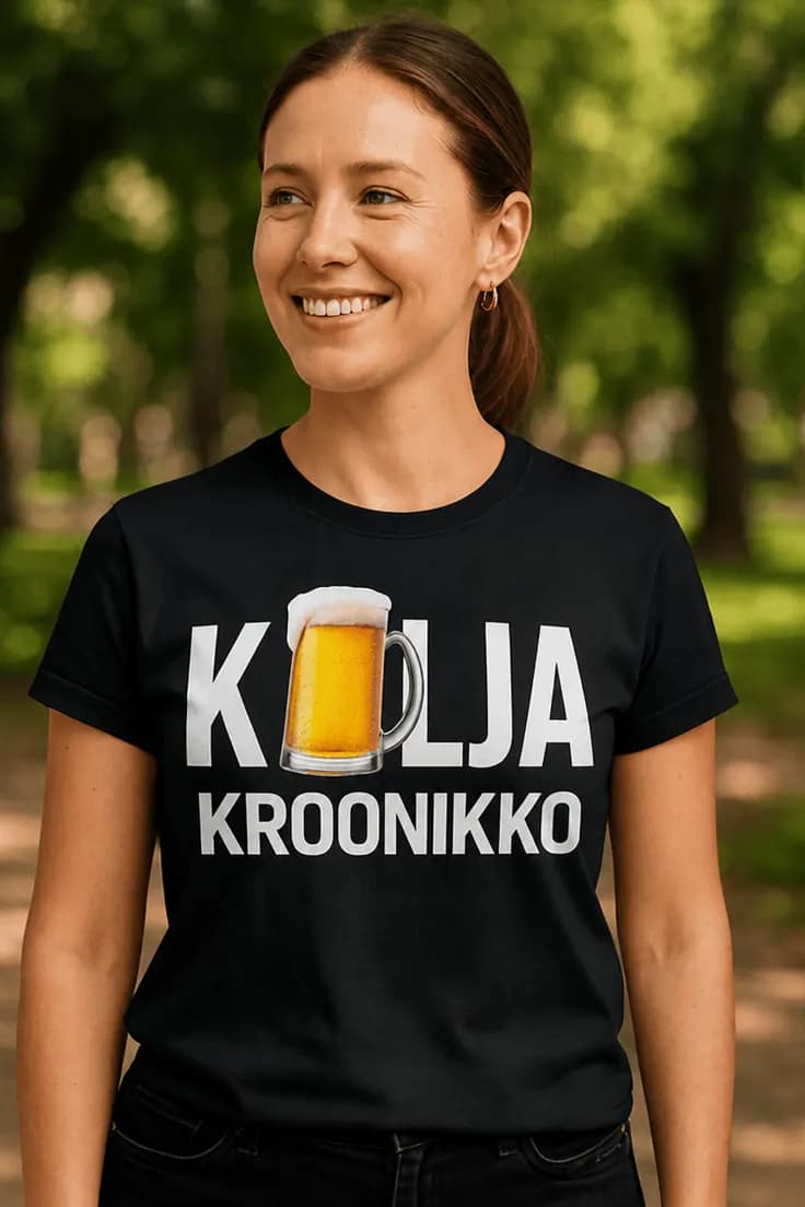 Hauska t-paita Kaljakroonikko – KALJA KROONIKKO