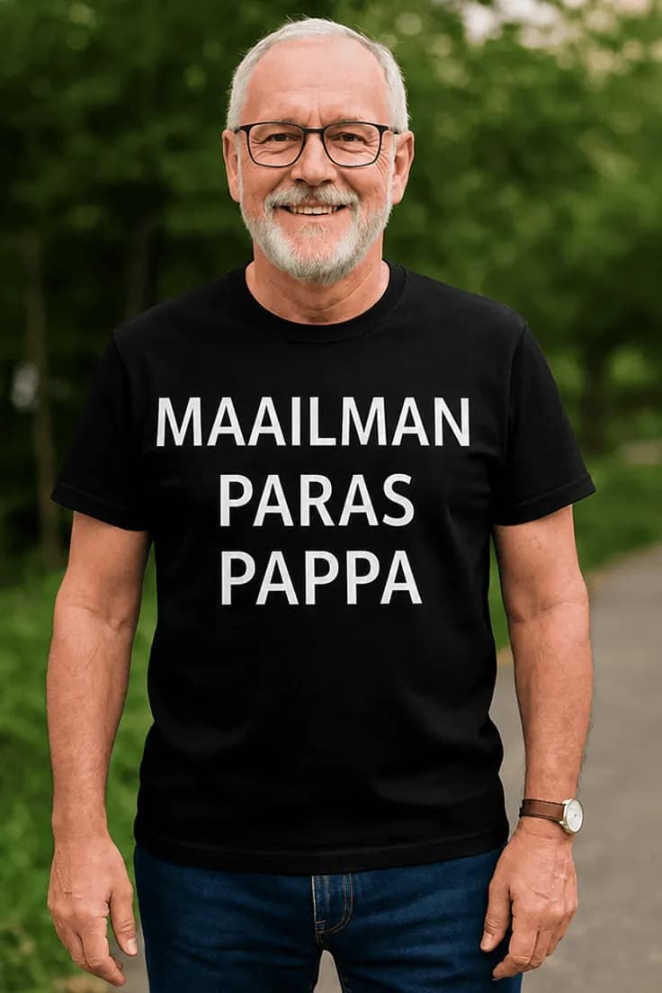 Hauska t-paita Maailman paras pappa | MAAILMAN PARAS PAPPA