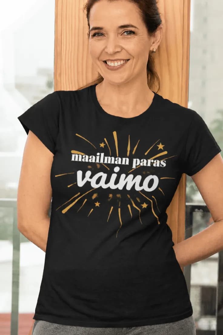 Hauska t-paita Maailman paras vaimo – maailman paras vaimo