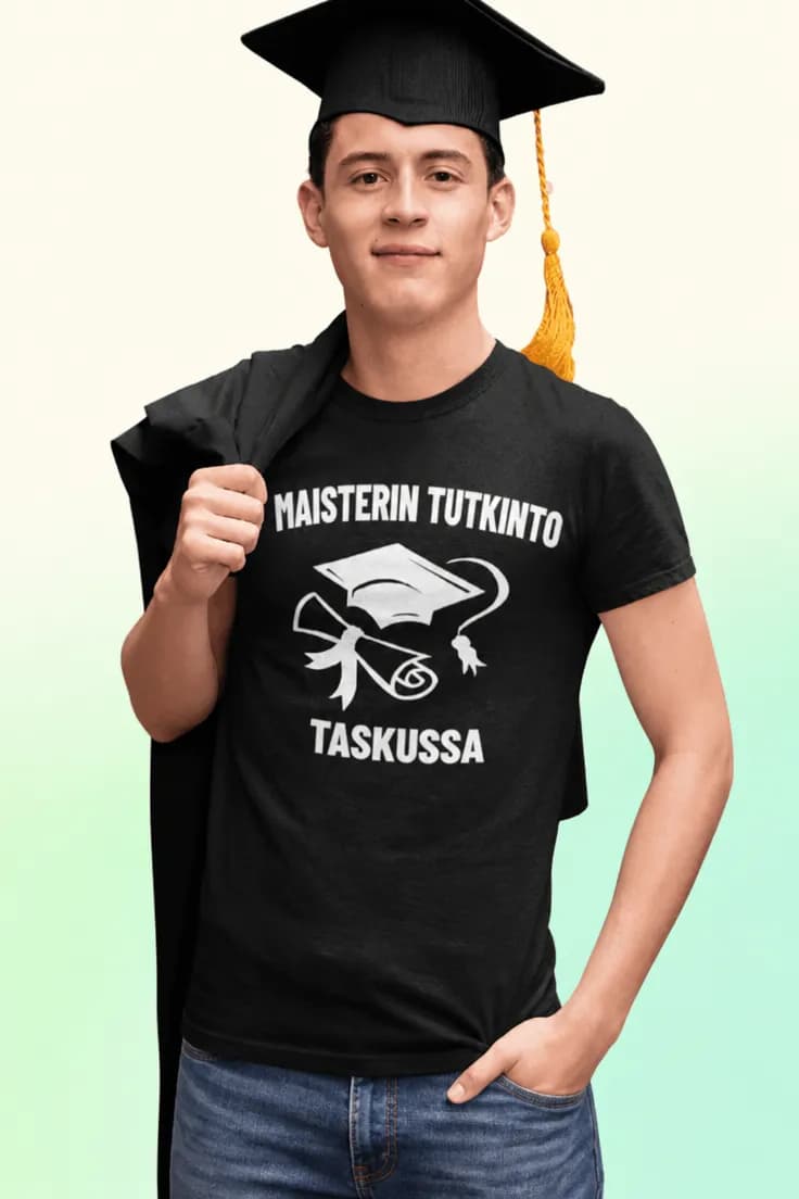 Hauska t-paita Maisteri taskussa | MAISTERIN TUTKINTO