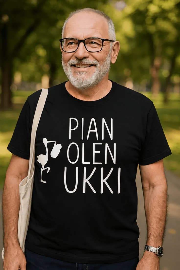Hauska t-paita Pian olen ukki – PIAN OLEN UKKI