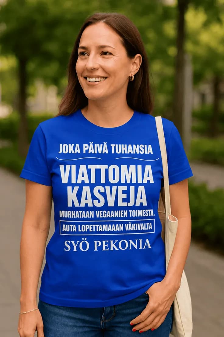 Hauska t-paita Viattomat kasvit – JOKA PÄIVÄ TUHANSIA