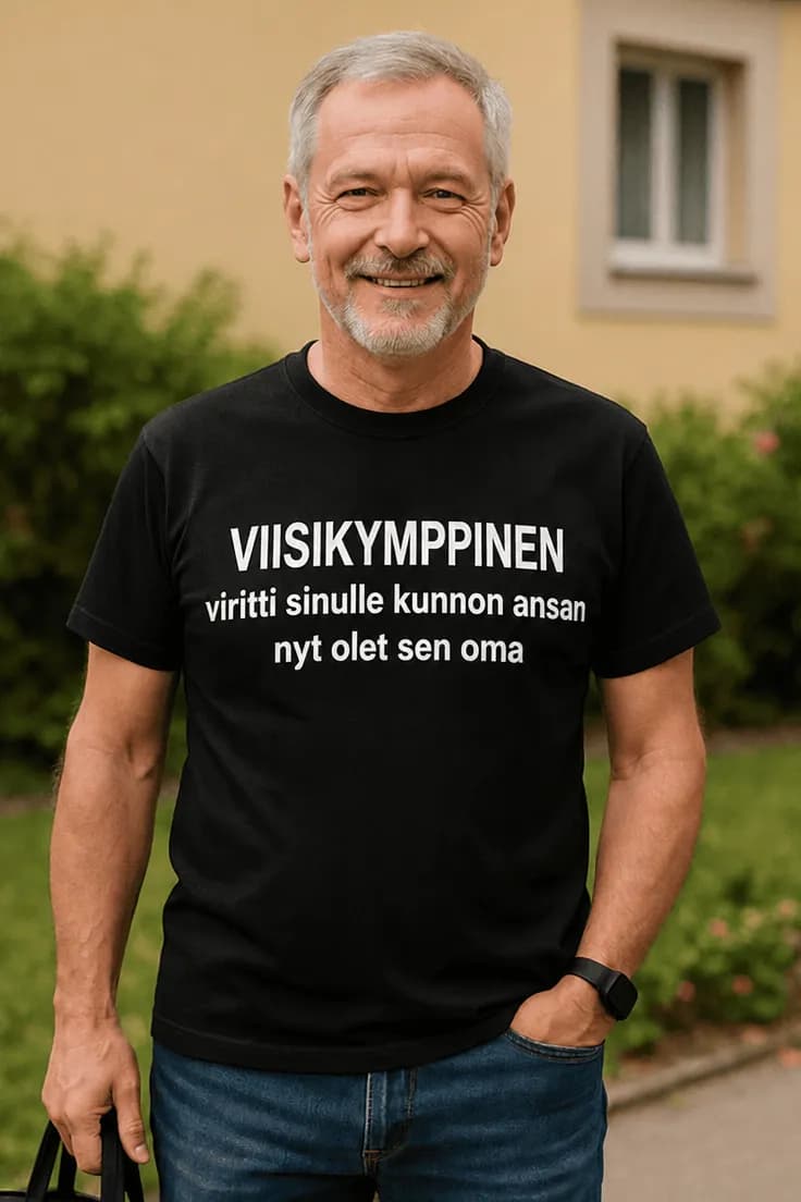 Hauska t-paita Viisikymppisen ansa – VIISIKYMPPINEN