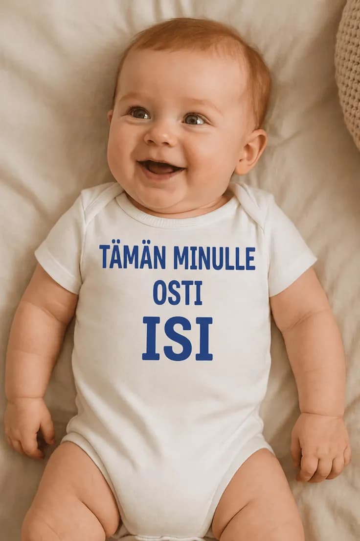 Vauvan body Isi osti tämän omalla tekstillä