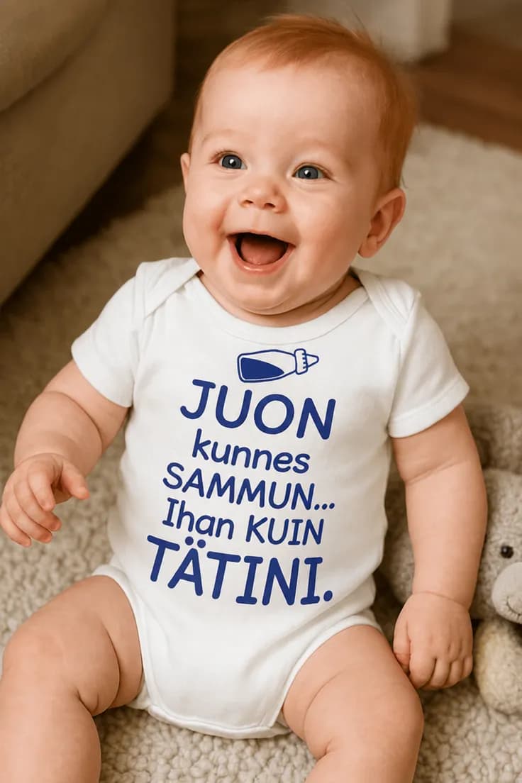 Vauvan body Juon kunnes sammun omalla nimellä