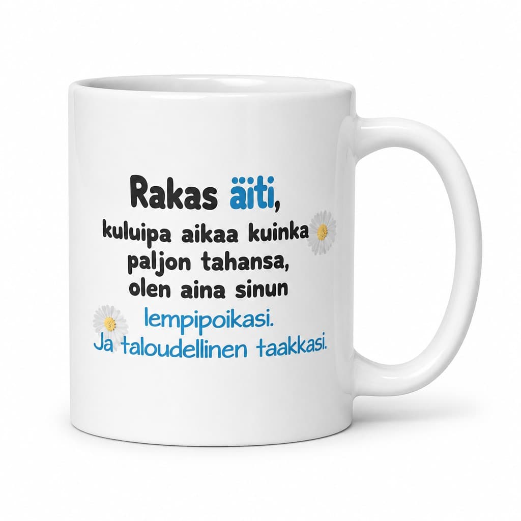 Hauska muki Äidin taloudellinen taakka