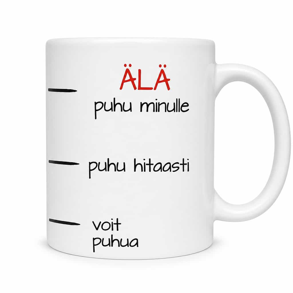 Hauska muki Älä puhu minulle – ÄLÄ puhu minulle