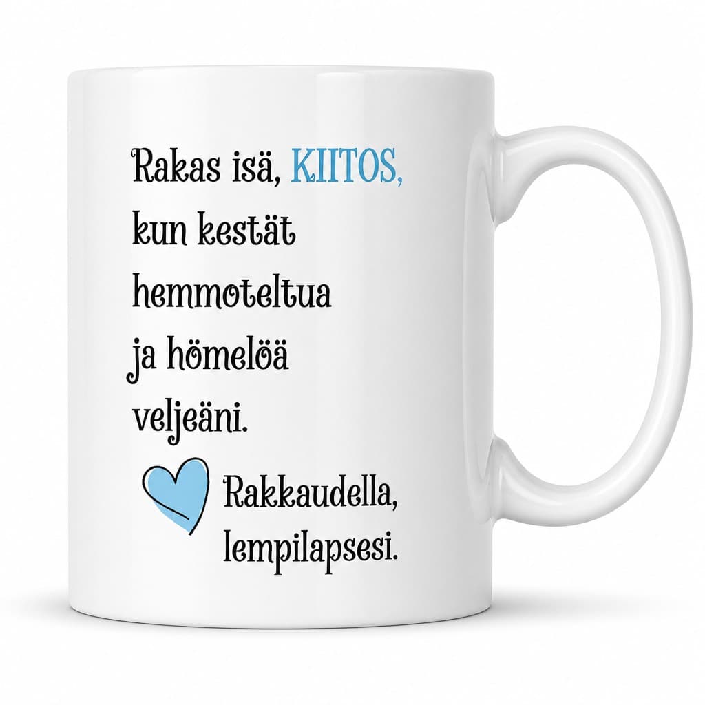 Hauska muki isälle – Rakas isä, KIITOS, kun kestät