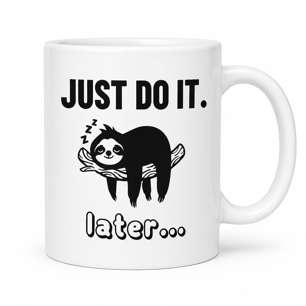 Hauska muki Just do it laiskiainen | JUST DO IT.