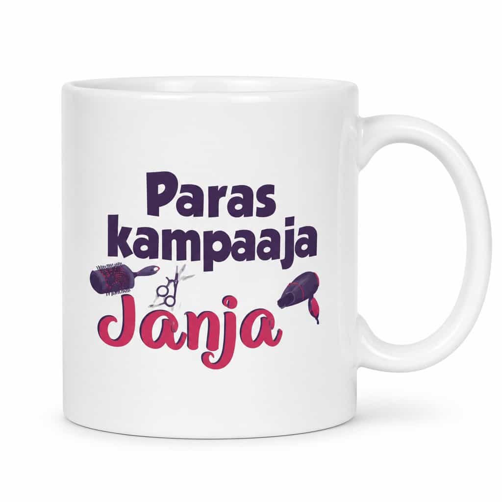 Hauska muki Paras kampaaja nimellä – Janja