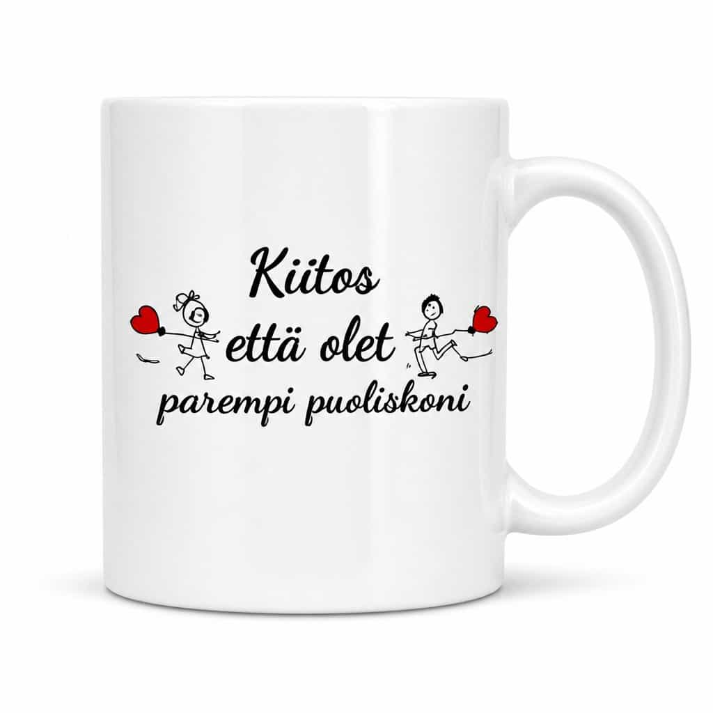 Hauska muki Parempi puoliskoni – Kiitos että olet