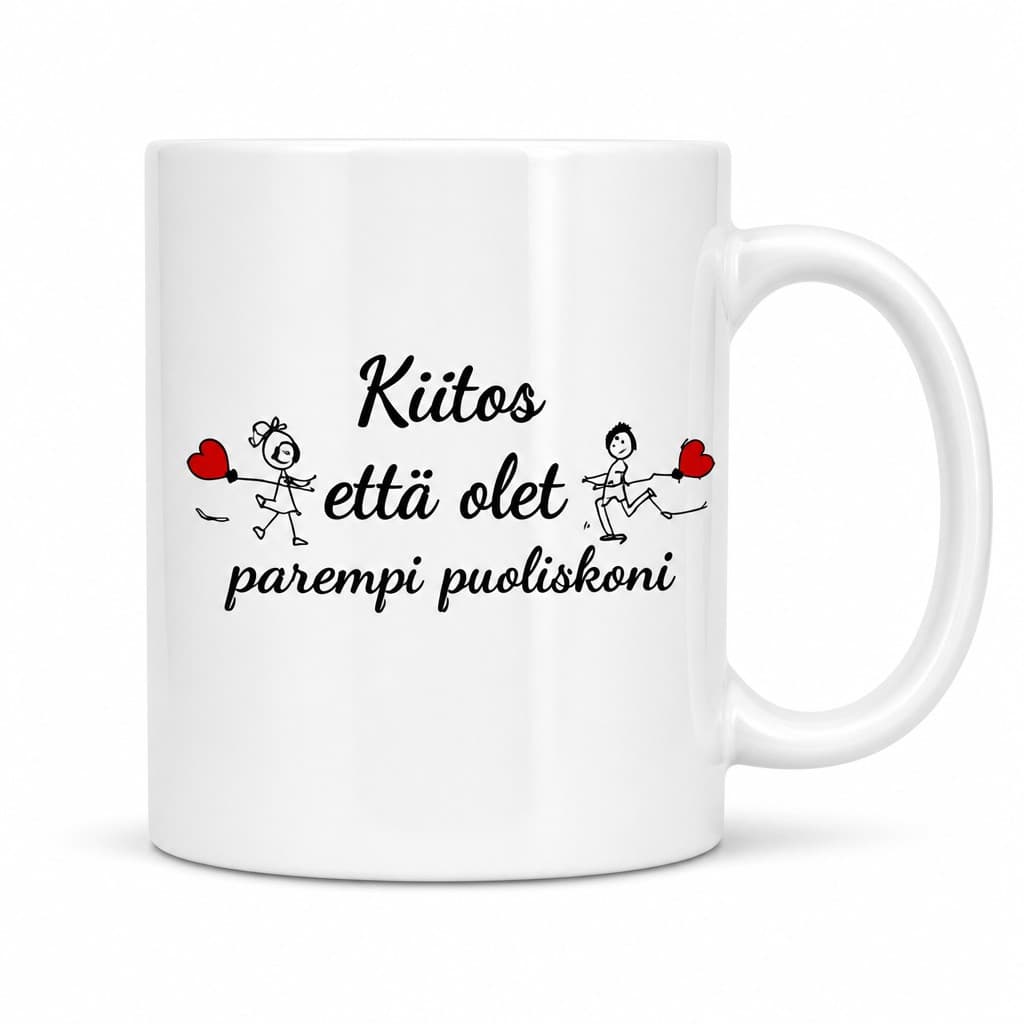 Hauska muki Parempi puoliskoni – Kiitos että olet