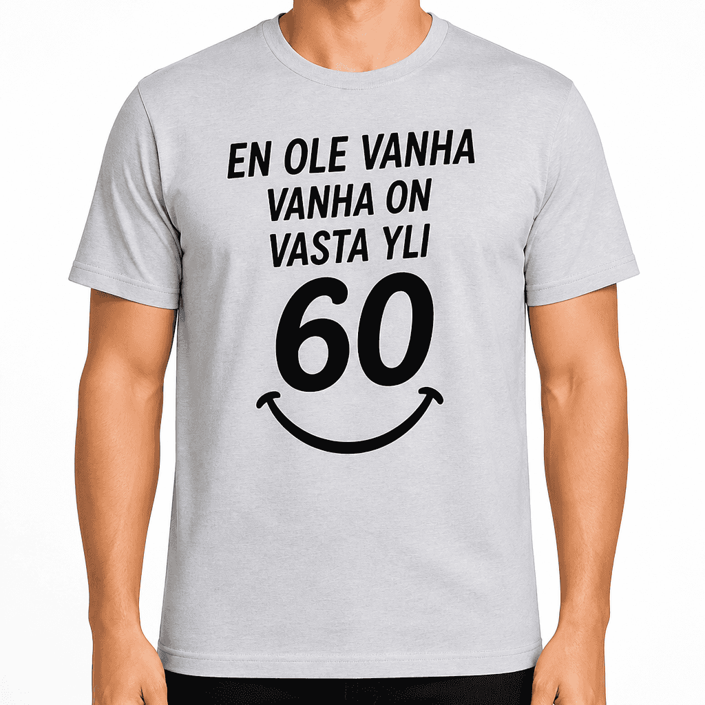T-paita 60-vuotiaalle â En ole vanha vanha on vasta yli 60