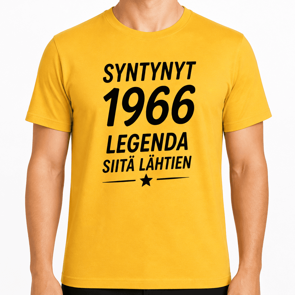 T-paita 60-vuotiaalle – Syntynyt 1966 legenda siitä lähtien