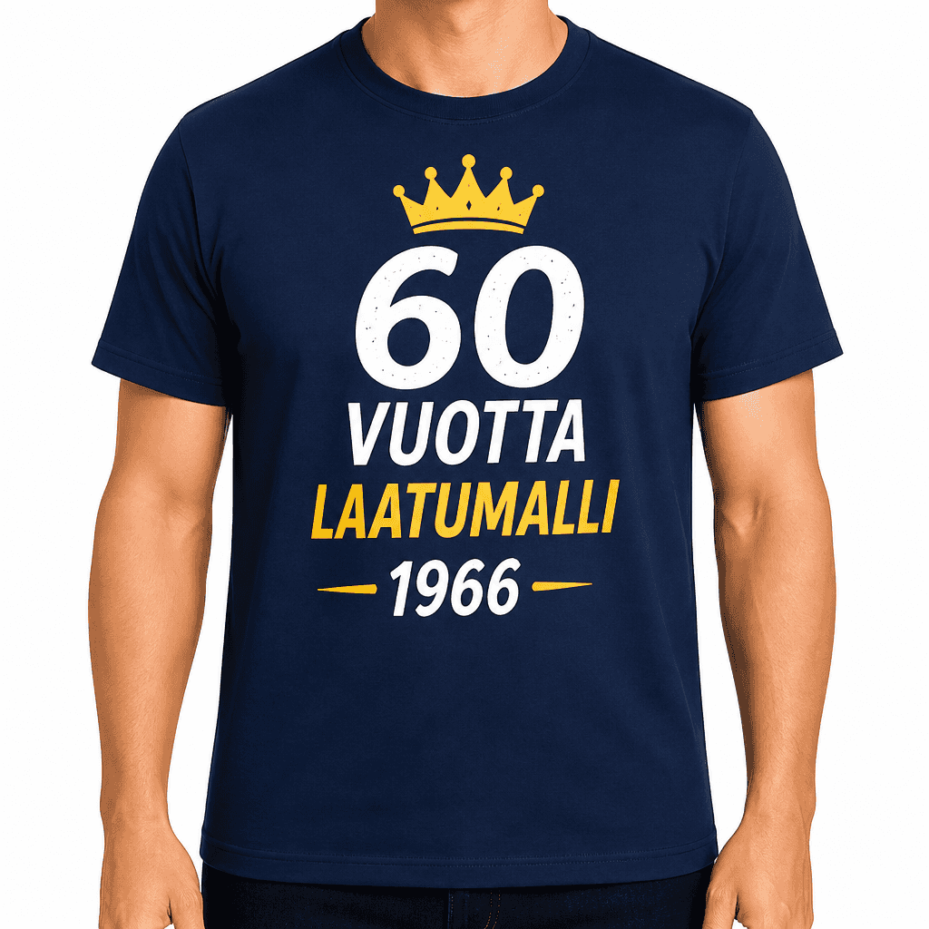 T-paita 60-vuotiaalle â 60 vuotta laatumalli 1966