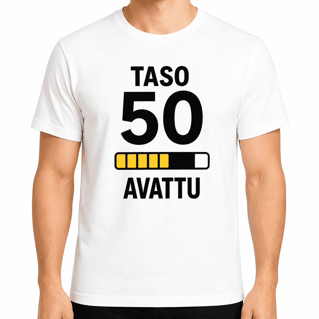 T-paita 50-vuotiaalle – Taso 50 avattu