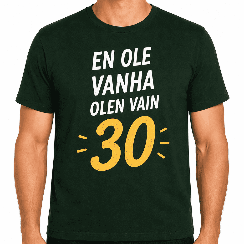 T-paita 30-vuotiaalle – En ole vanha olen vain 30