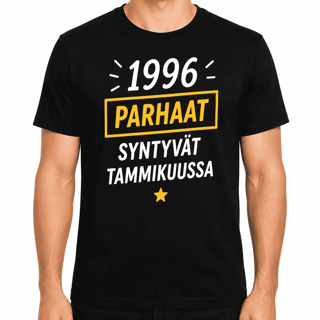 T-paita 30-vuotiaalle – 1996 parhaat syntyvät tammikuussa