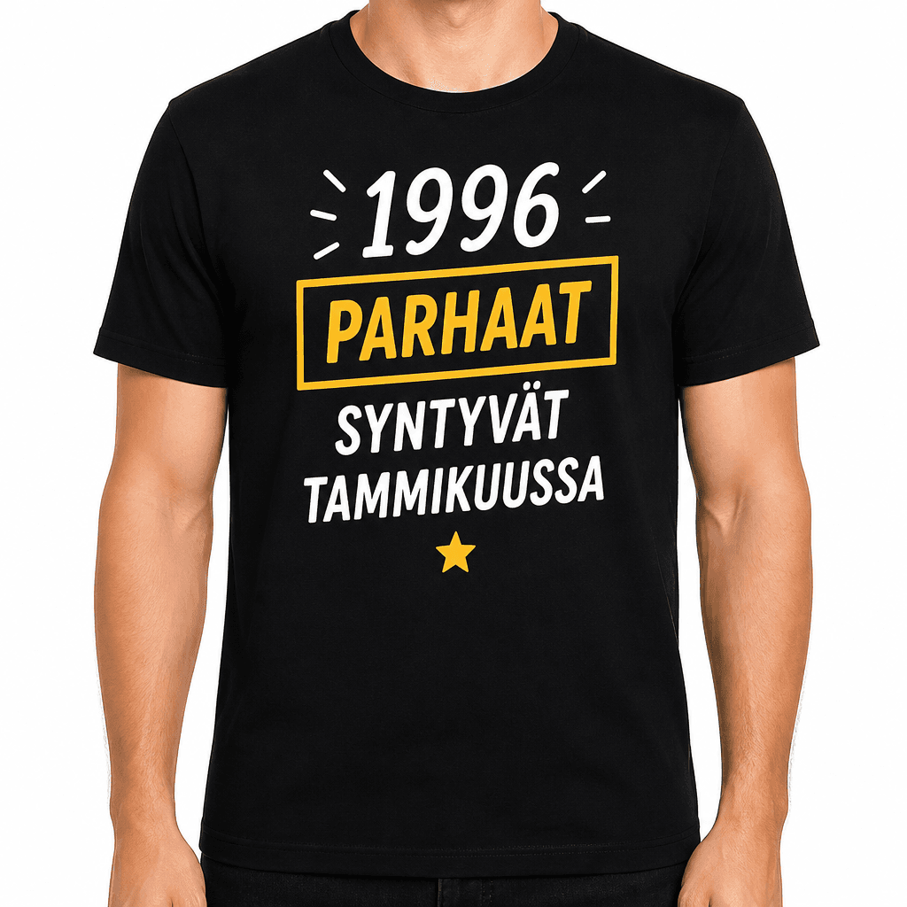 T-paita 30-vuotiaalle – 1996 parhaat syntyvät tammikuussa